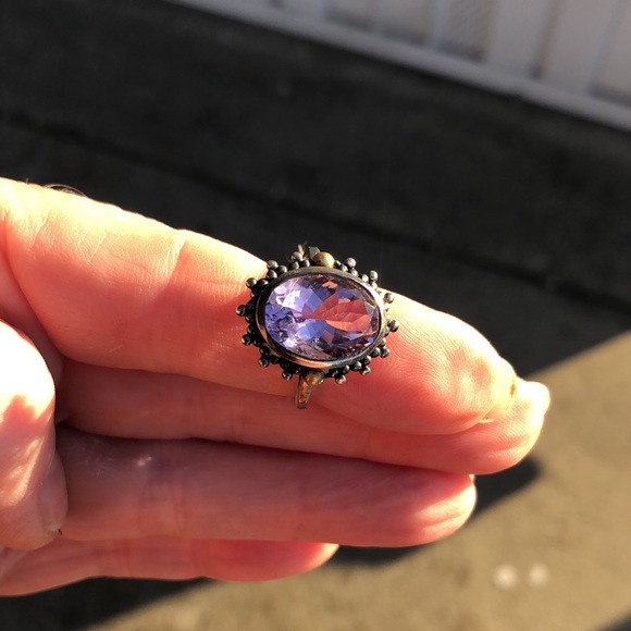 NWT Stunning Amethyst & 925 Sterling Silver Ring 💍 Size 8 - Picture 6 of 17